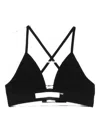 Medeea Ribbed Logo Bra In Black
