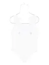 Medeea Ring-detail Bodysuit In White