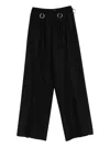 Medeea Ring-detail Pants In Black