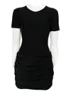 Medeea Ruched Midi Dress In Black