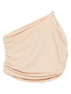 Medeea Ruched One-shoulder Blouse In Neutral