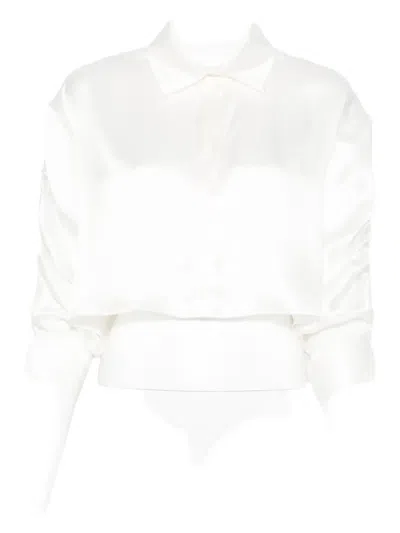 Medeea Silk Shirt In White
