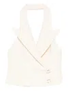 Medeea V-neck Vest In Neutral