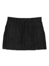 Medeea Wrinkled Mini Skirt In Black
