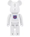Medicom Toy "be@rbrick 1st Model White Chrome" 400% Toy In White