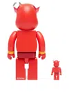 Medicom Toy Be@rbrick Aladin Jafar Figurine (set Of Two) In Red