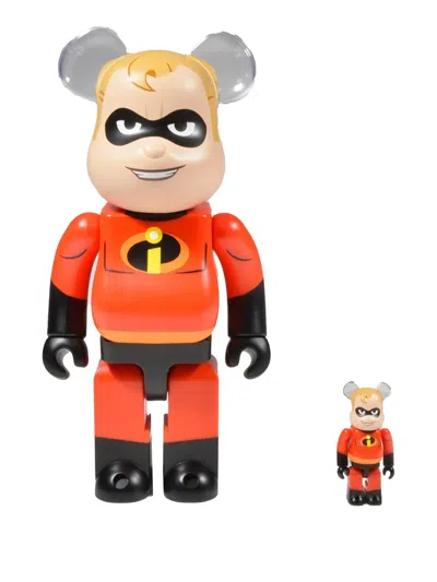Medicom Toy X Disney Pixar Mr. Incredible Be@rbrick 100% And 400% Figure Set In Red