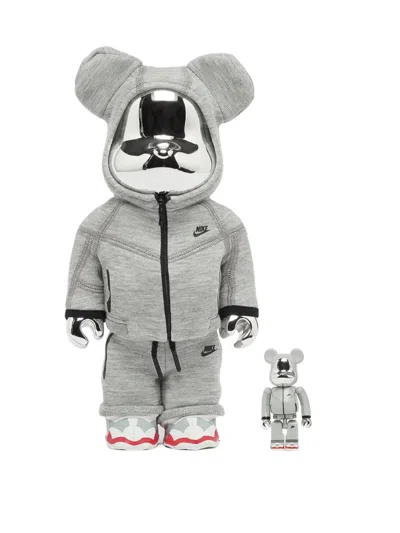 Medicom Toy "be@rbrick X Nike Tech Fleece" Toy In Gray