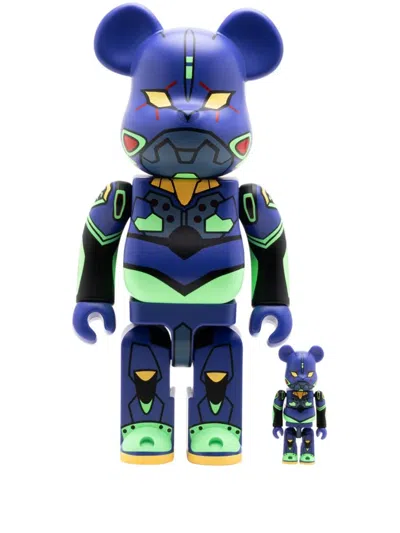 Medicom Toy Evangelion Unit 1 "new Paint Version" Be@rbrick 100% And 400% Figure Set In Purple