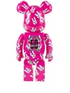 Medicom Toy Hitohata Rabbit Be@rbrick Figure In Pink