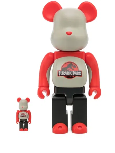 Medicom Toy Jurassic Park Be@rbrick 100% And 400% Figure Set In Red