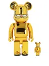 Medicom Toy Medicom 100% + 400% Garfield Gold Chrome Be@rbrick Assorted In Gold