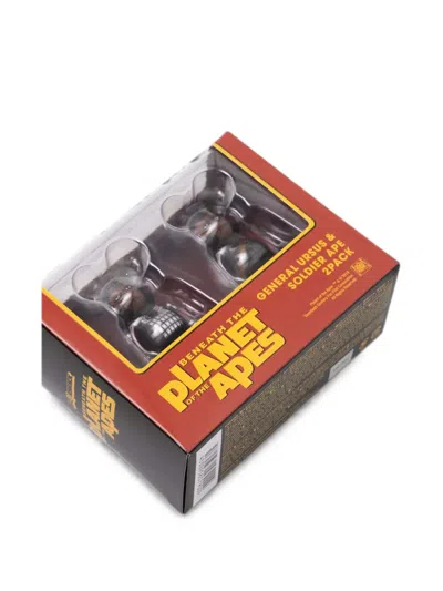 Medicom Toy Planet Of The Apes General Ursus And Soldier Ape Set Of Two Figures In Black