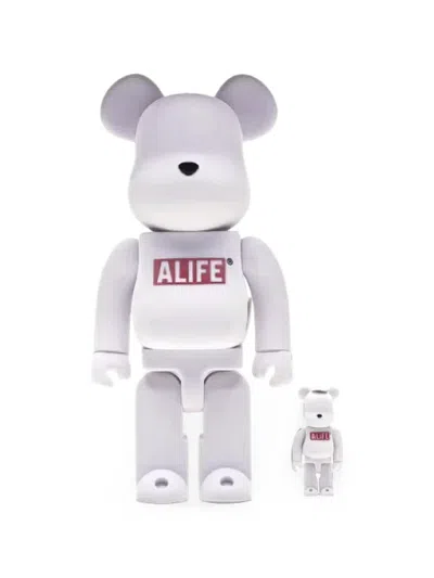 Medicom Toy X Alife Bearbrick Figurine Set In White