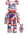 Medicom Toy X Andy Warhol Brillo Be@rbrick 100% And 400% Figure Set In Red