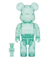 Medicom Toy X Coca Cola Be@rbrick 400% And 1000% Fugure Set In Green