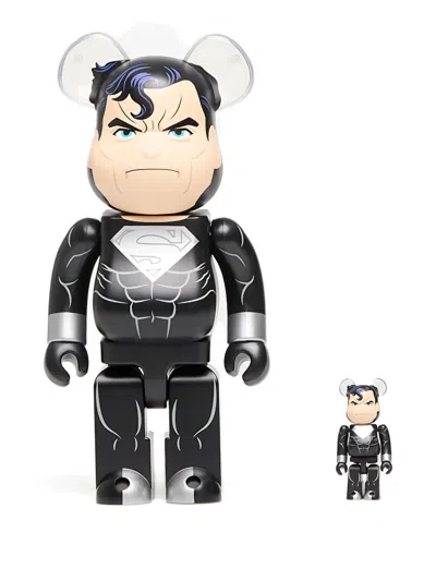 Medicom Toy X Dc Return Of Superman Be@rbrick 100% & 400% Figurine Set In Black