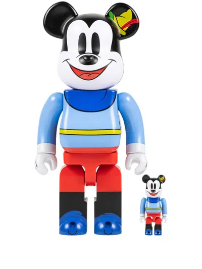 Medicom Toy X Disney Mickey Mouse Bearbrbrave Little Tailor Be@rbrick 100% And 400% Figure Set In Blue
