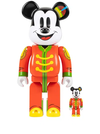 Medicom Toy X Disney Mickey Mouse Be@rbrick "the Band Concert" 100% And 400% Figure Set In Red