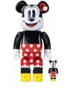 Medicom Toy Minnie Mouse Be@rbrick 100% And 400% Figure Set In Black