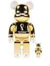 Medicom Toy X Fifa World Cup Qatar 2022 Be@rbrick 100% And 400% Figure Set In Gold
