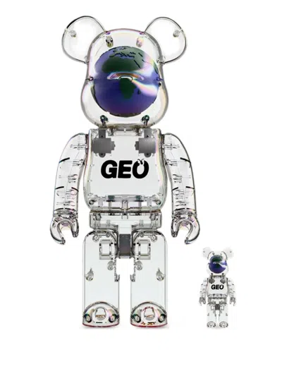 Medicom Toy X Geo Be@rbrick Earth 100% And 400% Figure Set In Gray