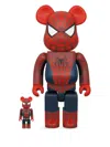 Medicom Toy X Marvel Spider-man Be@rbrick 400% & 100% Figure Set In Red
