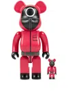 Medicom Toy X Squid Game Guard "circle" Be@rbrick 100% And 400% Figure Set In Pink