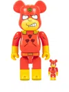 Medicom Toy X The Simpsons Radioactive Man Be@rbrick 100% And 400% Figure Set In Red