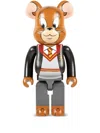 Medicom Toy X Tom & Jerry "jerry In Hogwarts House Robe" Be@rbrick 1000% Figure In Brown