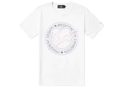 Pre-owned Medicom X Fragment Design Men Circle Logo Bearbrick Tee Shirt In White