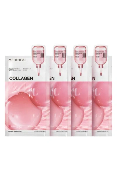 Mediheal Collagen Essential Sheet Mask Set Of 4 In Pink
