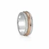 Meditation Rings Desire Ring In Silver/rose Gold In Multi