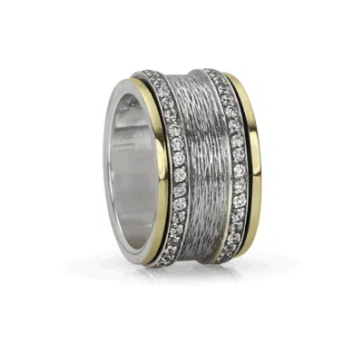 Meditation Rings Grace Ring In Silver/yellow Gold