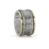 Meditation Rings Grace Ring In Silver/yellow Gold In Multi