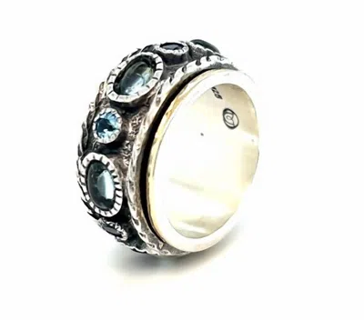 Meditation Rings Women's Sky Ring In Silver Gold Blue