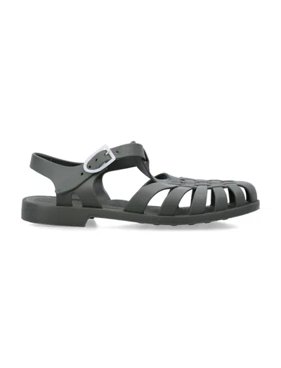 Méduse Meduse Versatile Fisherman Sandals With Adjustable Ankle Strap In Khaki Fonce