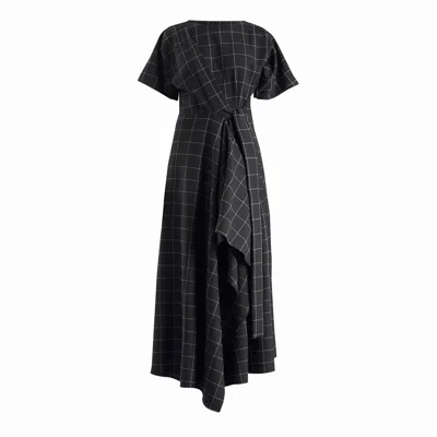 Meem Label Women's Baxter Black Grid Dress