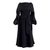 Meem Label Women's Crawford Black Midi Dress In Black