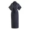 Meem Label Women's Dexter Grey Check Dress In Grey