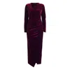Meem Label Women's Pink / Purple Zima Plum Velvet Dress In Pink/purple