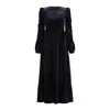 Meem Label Women's Swinton Black Velvet Dress In Black