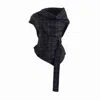 Shop Meem Label Women's Theo Black Grid Asymmetric Top