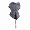 Meem Label Women's Theo Grey Grid Asymmetric Top In Grey