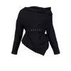 Meem Label Women's Theo Long Sleeved Black Top In Black