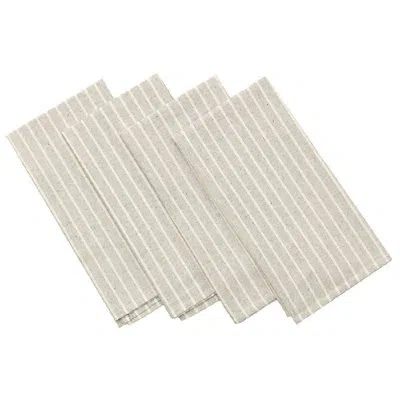 Meema Cotton Striped Napkin In Gray