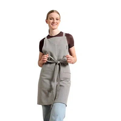 Meema Crossback Apron In Brown