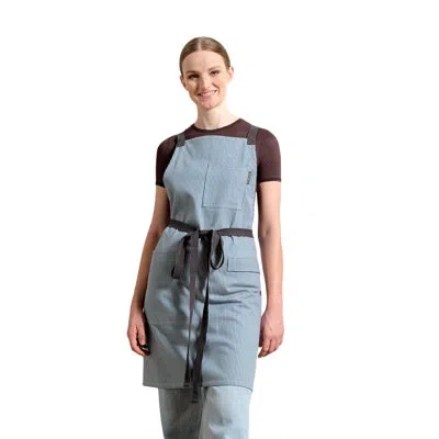 Meema Crossback Apron In Blue