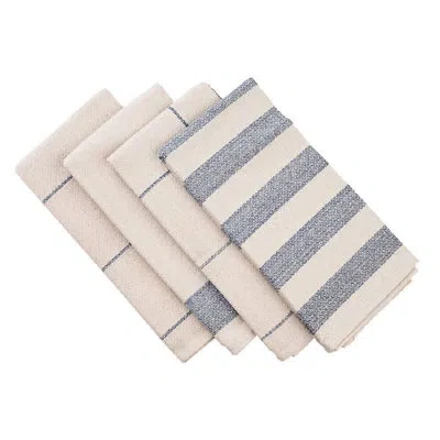 Meema Minimal Kitchen Towel - Pack Of 4 In Blue