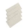 Meema Striped Cotton Napkin Set Of 4 In Grey